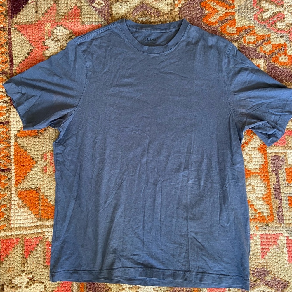 L.L. Bean Deep Blue Short Sleeve Tee